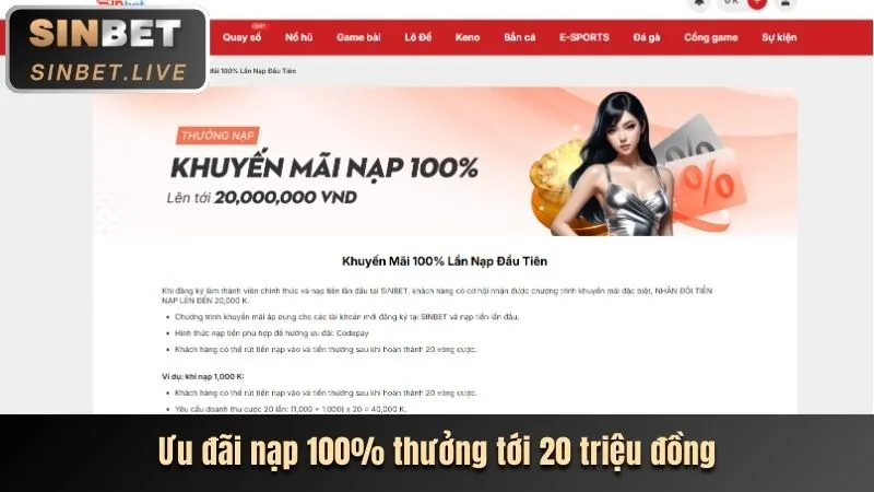 Thưởng nạp lại hàng ngày Nổ Hũ